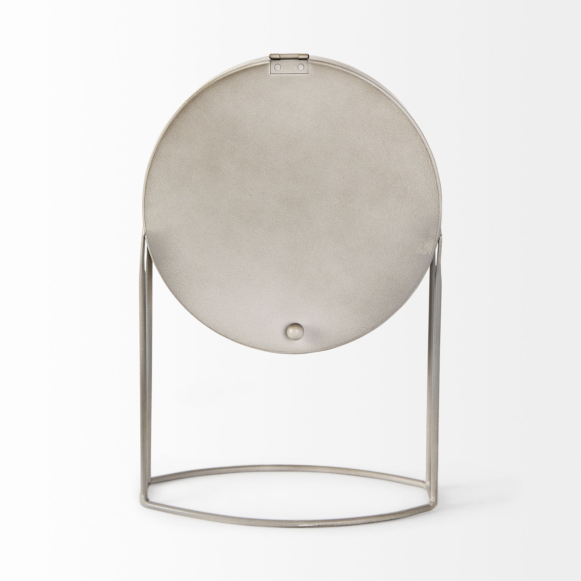 Aurus Matte Gray Metal Table Clock, by Mercana, 7.87" length x 4.72" width x 12.4" height View 5