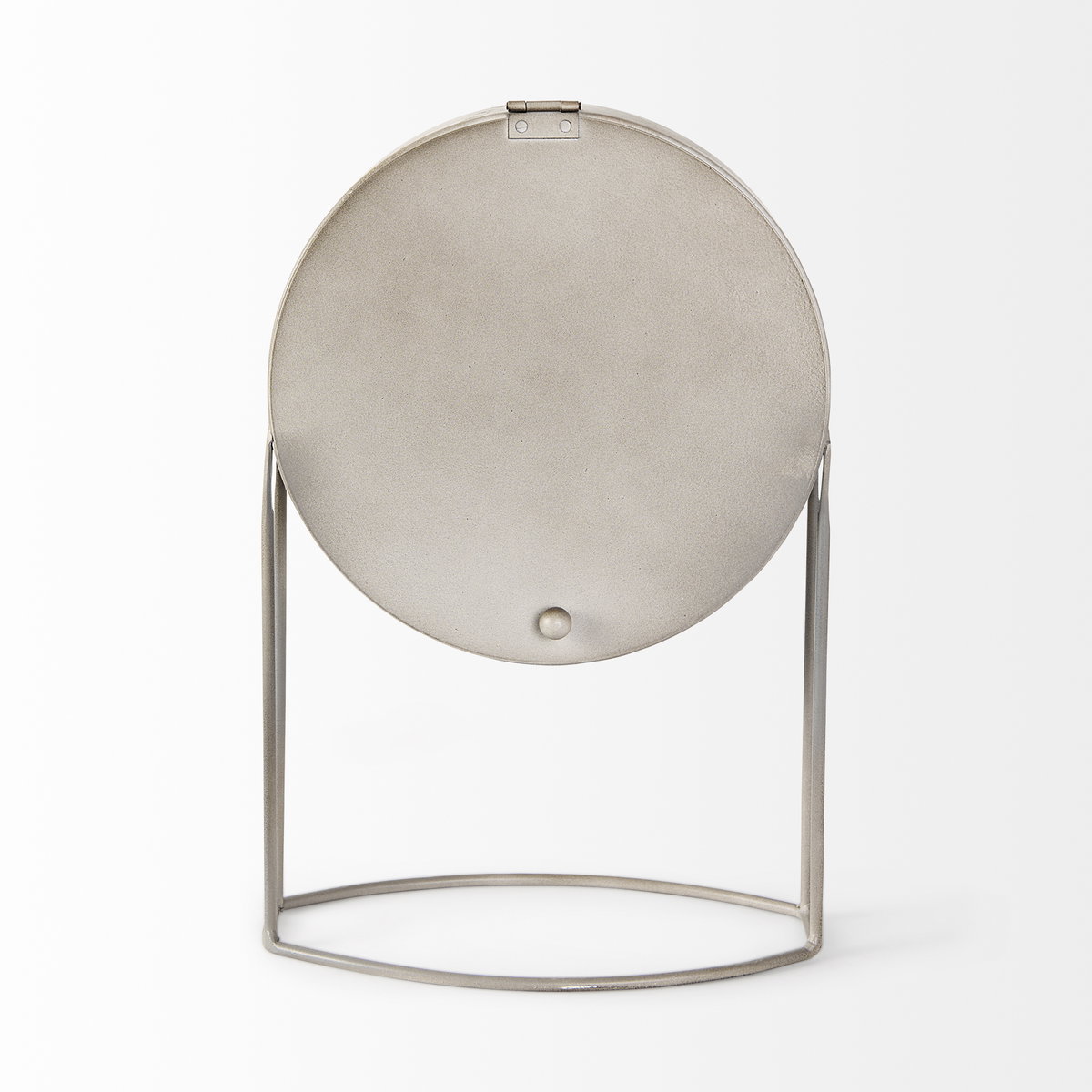 Aurus Matte Gray Metal Table Clock, by Mercana, 7.87" length x 4.72" width x 12.4" height View 5