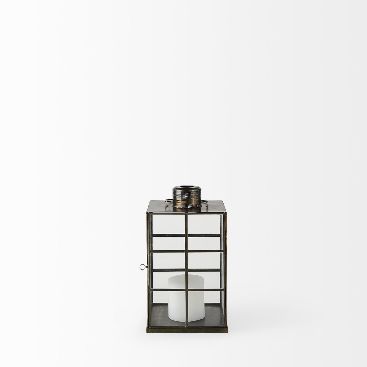 Grimwig (Small) 8L x 8W x 15H LANTERN with SHEET BASE WITHOUT BEVEL, Lighting by Mercana, 8.27" length x 8.27" width x 14.57" height View 4