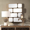 Canute Modern Gold Mirror, by Uttermost, 1'11.75" width x 2'8" height x 4" depth thumbnail 5