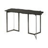 Shale III 50L x 20W Black Live-Edge Slate and Iron Console Table, by Mercana, 50" length x 19.5" width x 30.5" height thumbnail 1