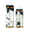 Illini Stone Candleholders Set/2, Candles & Candle Holder by Uttermost, 5.7" width x 15.5" height x 5.7" depth thumbnail 1