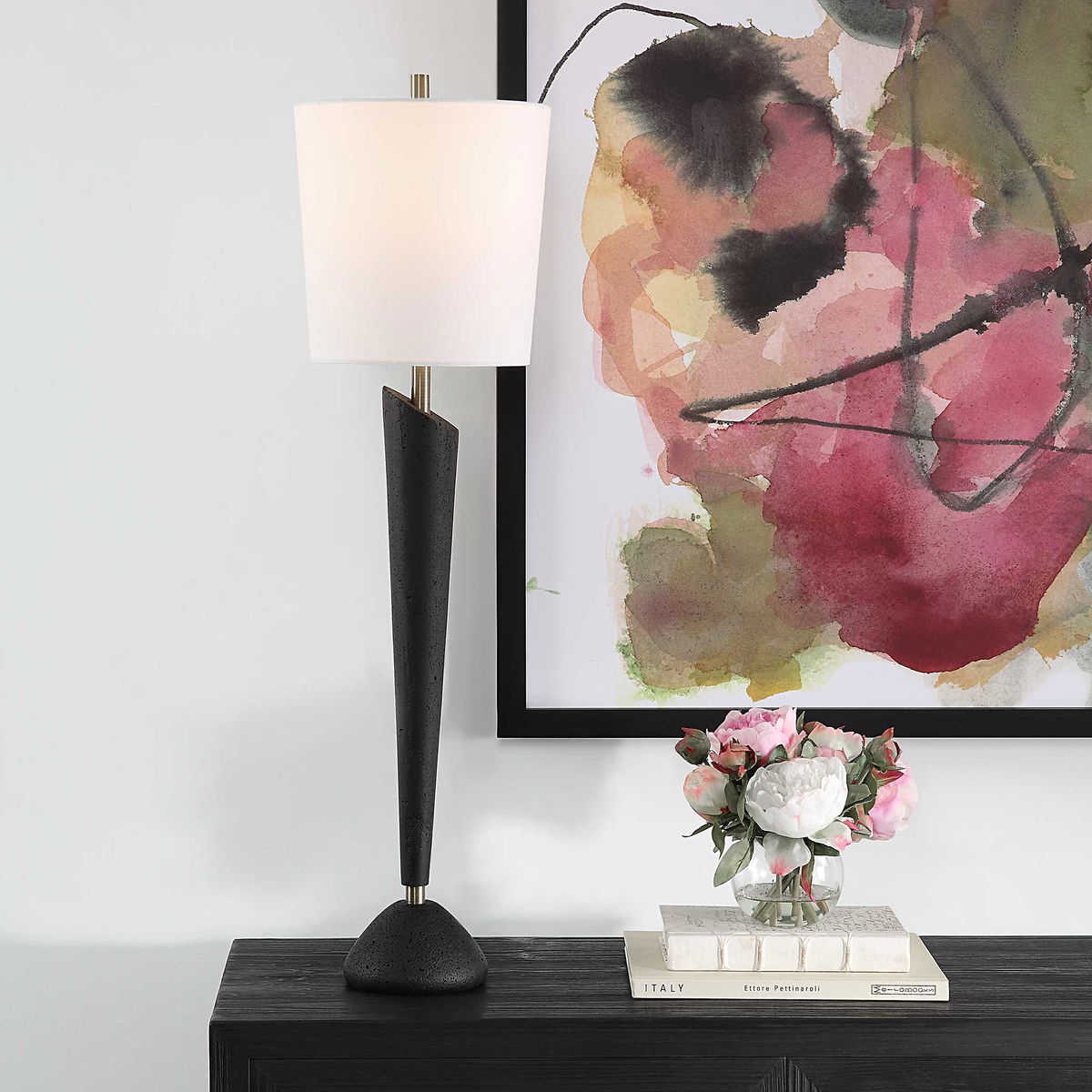Cypher Modern Buffet Lamp, Table Lamp by Uttermost, 10" width x 36" height x 10" depth View 2