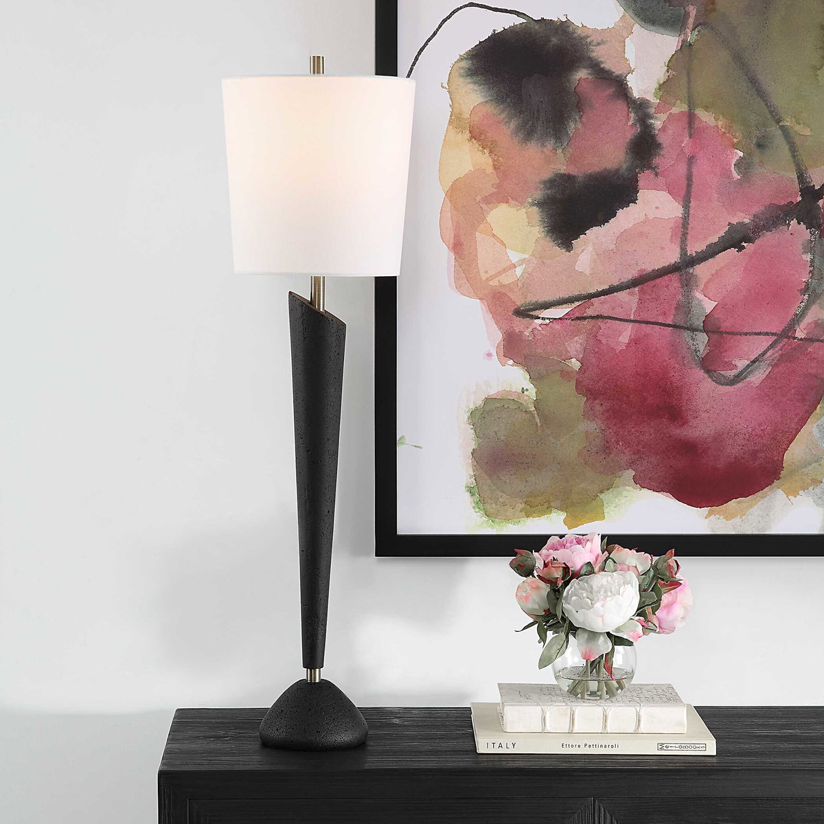 Cypher Modern Buffet Lamp, Table Lamp by Uttermost, 10" width x 36" height x 10" depth View 2