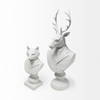 Mozart 22.5H White Painted Resin Deer In A Suit Bust, Decorative Object by Mercana, 8.27" length x 6.89" width x 23.23" height thumbnail 8