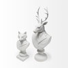 Mozart 22.5H White Painted Resin Deer In A Suit Bust, Decorative Object by Mercana, 8.27" length x 6.89" width x 23.23" height thumbnail 8