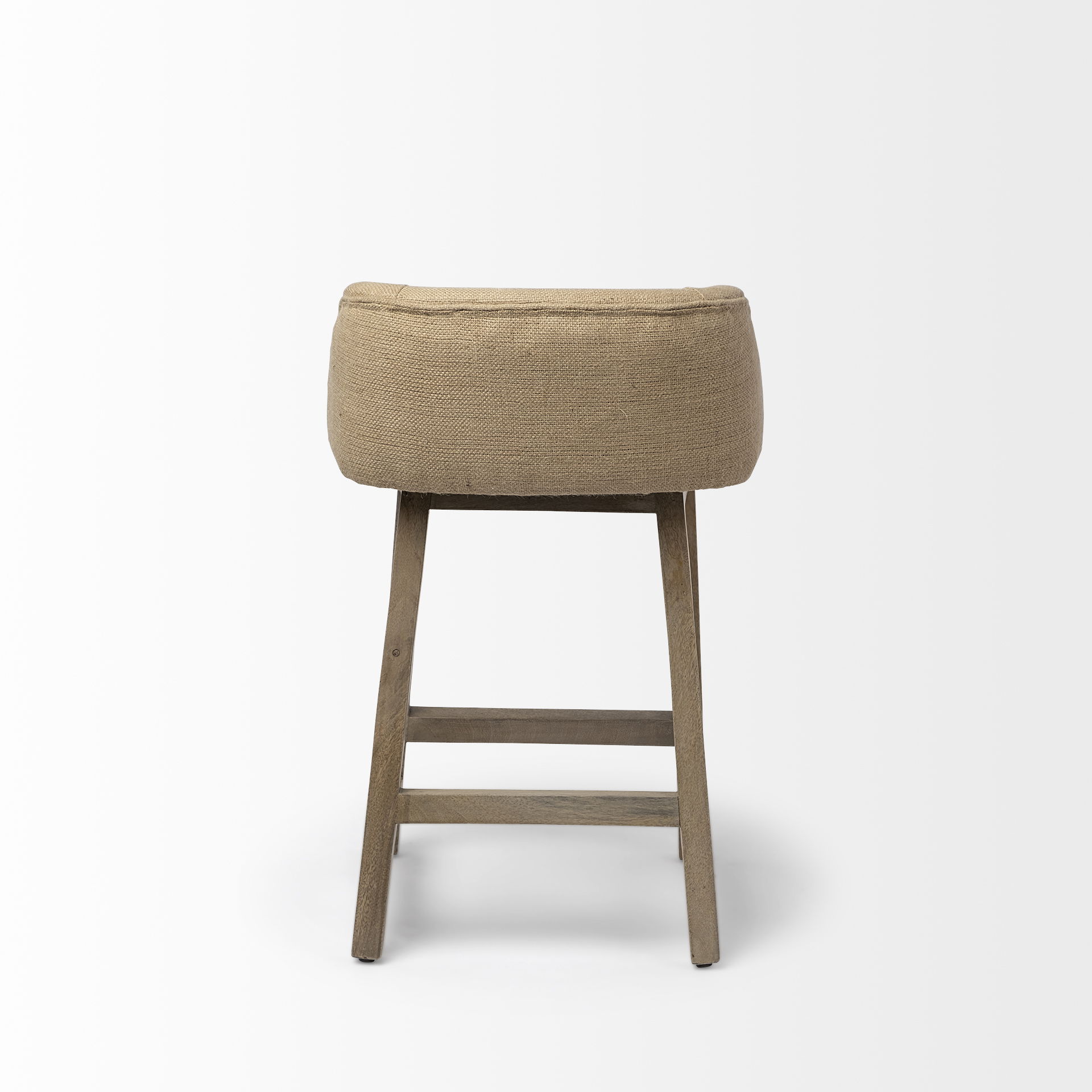 Monmouth 24.25' Seat Height Cream/Beige Fabric Seat Brown Wood Frame Counter Stool large image 