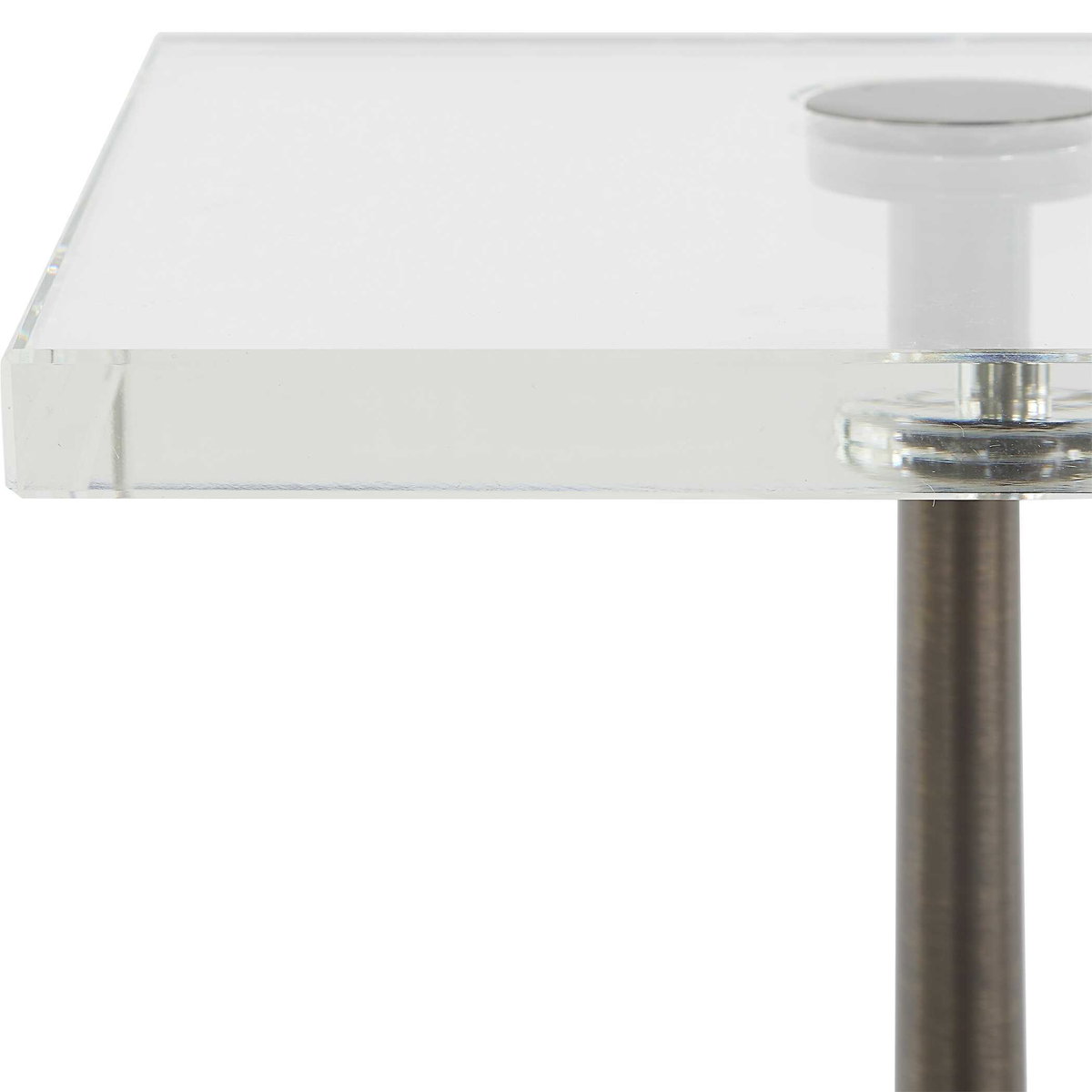 Pelton Marble Glass Drink Table, Side & End Table by Uttermost, 11" width x 24" height x 11" depth View 8