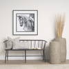 Jenna 14x26 Cream/Black Print Linen Lumbar Decorative Pillow Cover, by Mercana, 14" length x 26" width x 0.2" height thumbnail 2