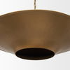Titus 1-Light Brass Finished Metal Disc Pendant, by Mercana, 24" length x 24" width x 8" height thumbnail 8
