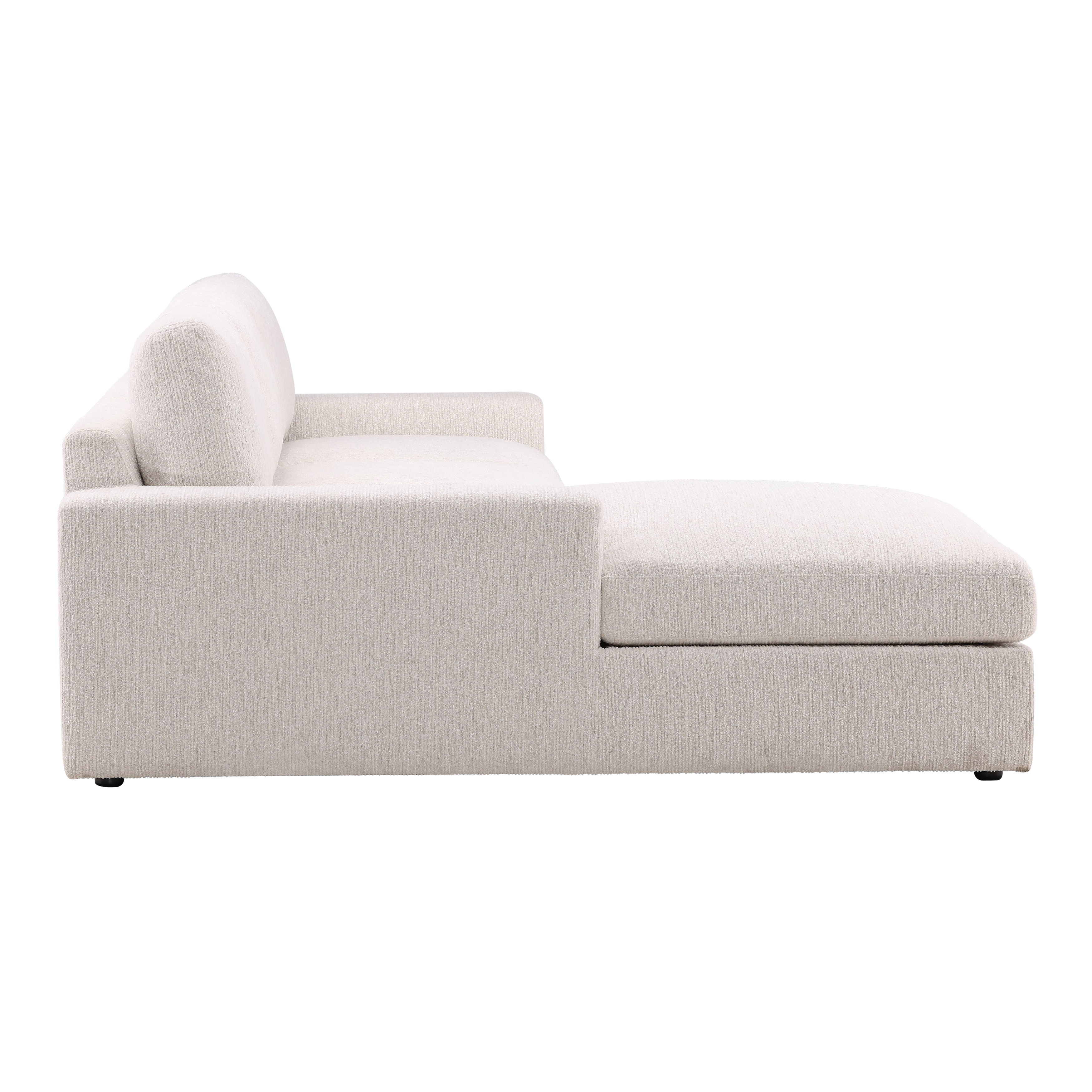 Bryce Chaise Sectional Cream large image 