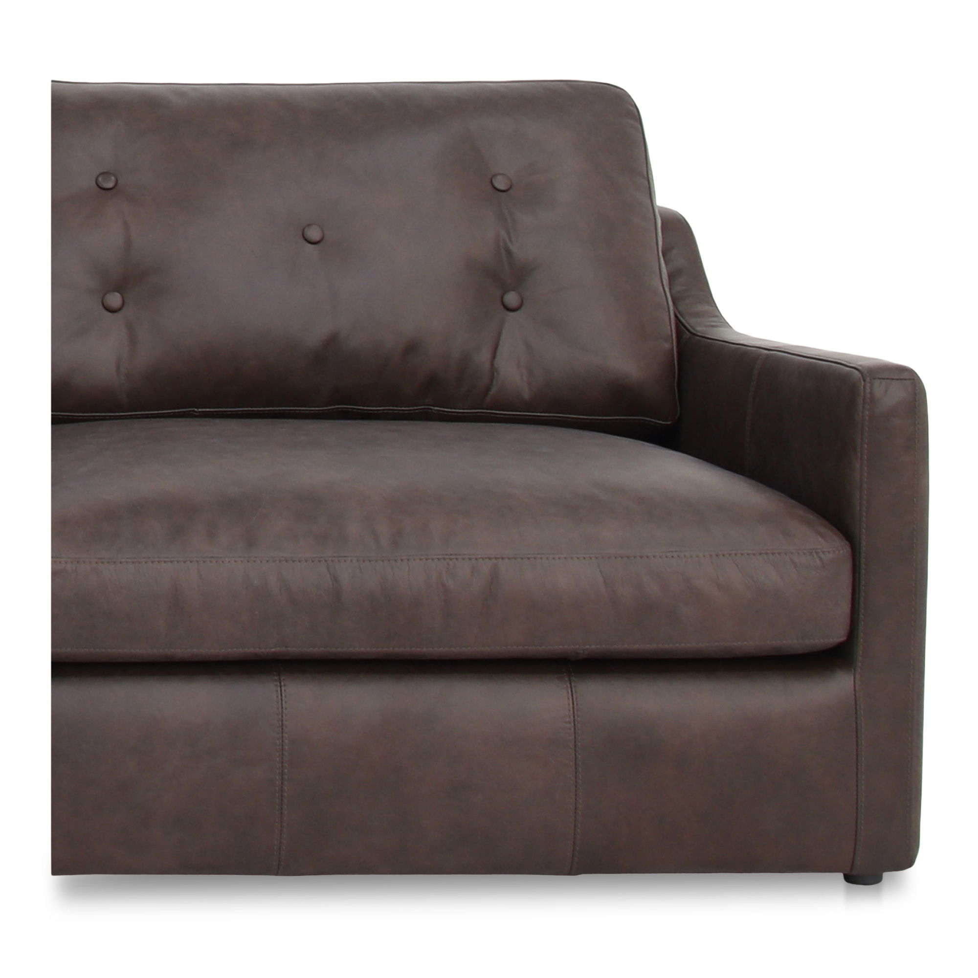 Thurlow 3 Piece Right Modular Sectional Espresso Brown Leather large image 