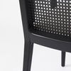 Clara Black Wood with Cream Fabric Seat and Cane Back Dining Chair thumbnail 11
