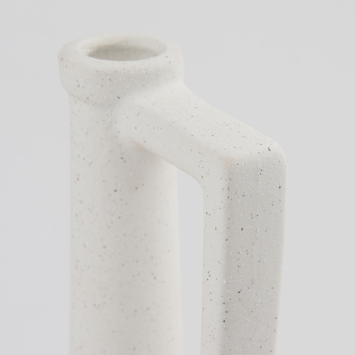 Burton 17.1H Large White Ceramic Jug Vase, by Mercana, 6.1" length x 6.1" width x 15.55" height View 8
