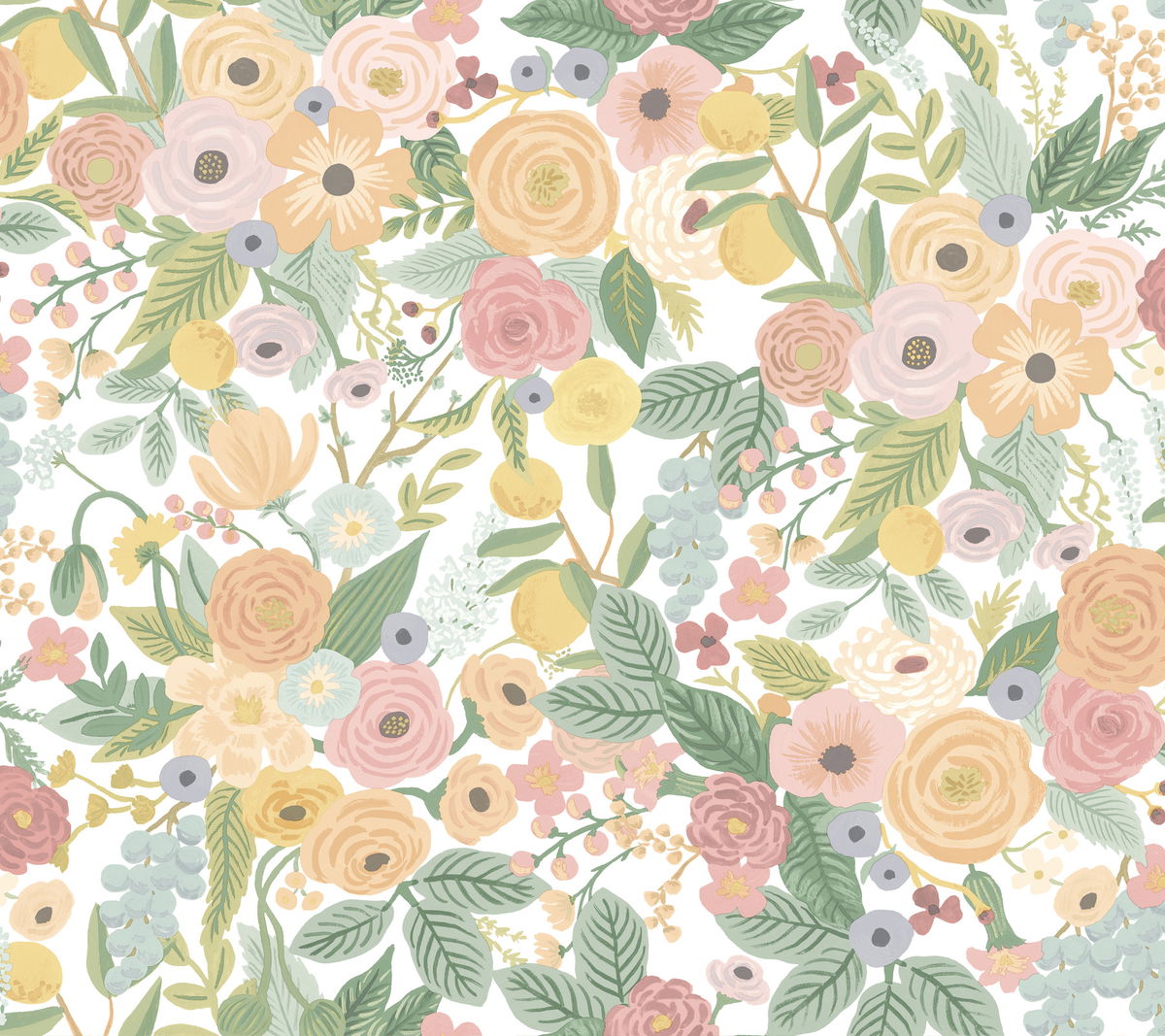 Garden Party Pastel Peel & Stick Wallpaper, by York Wall, 20' length x 2'3" width x 0.02" depth
