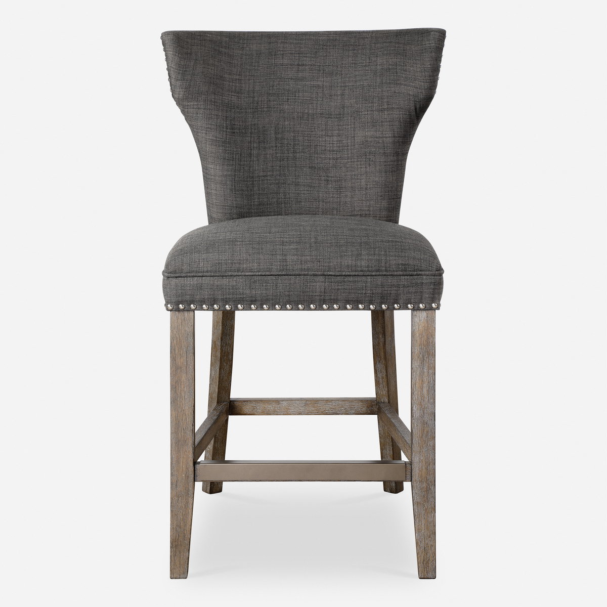Arnaud Charcoal Counter Stool, Counter & Bar Stool by Uttermost, 23" width x 39" height x 26" depth View 1