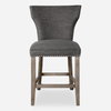 Arnaud Charcoal Counter Stool, Counter & Bar Stool by Uttermost, 23" width x 39" height x 26" depth thumbnail 1