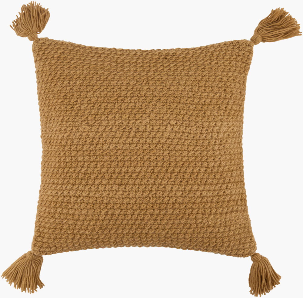 Makrome Accent Pillow, Decorative Pillow by Surya, 18" length x 18" width