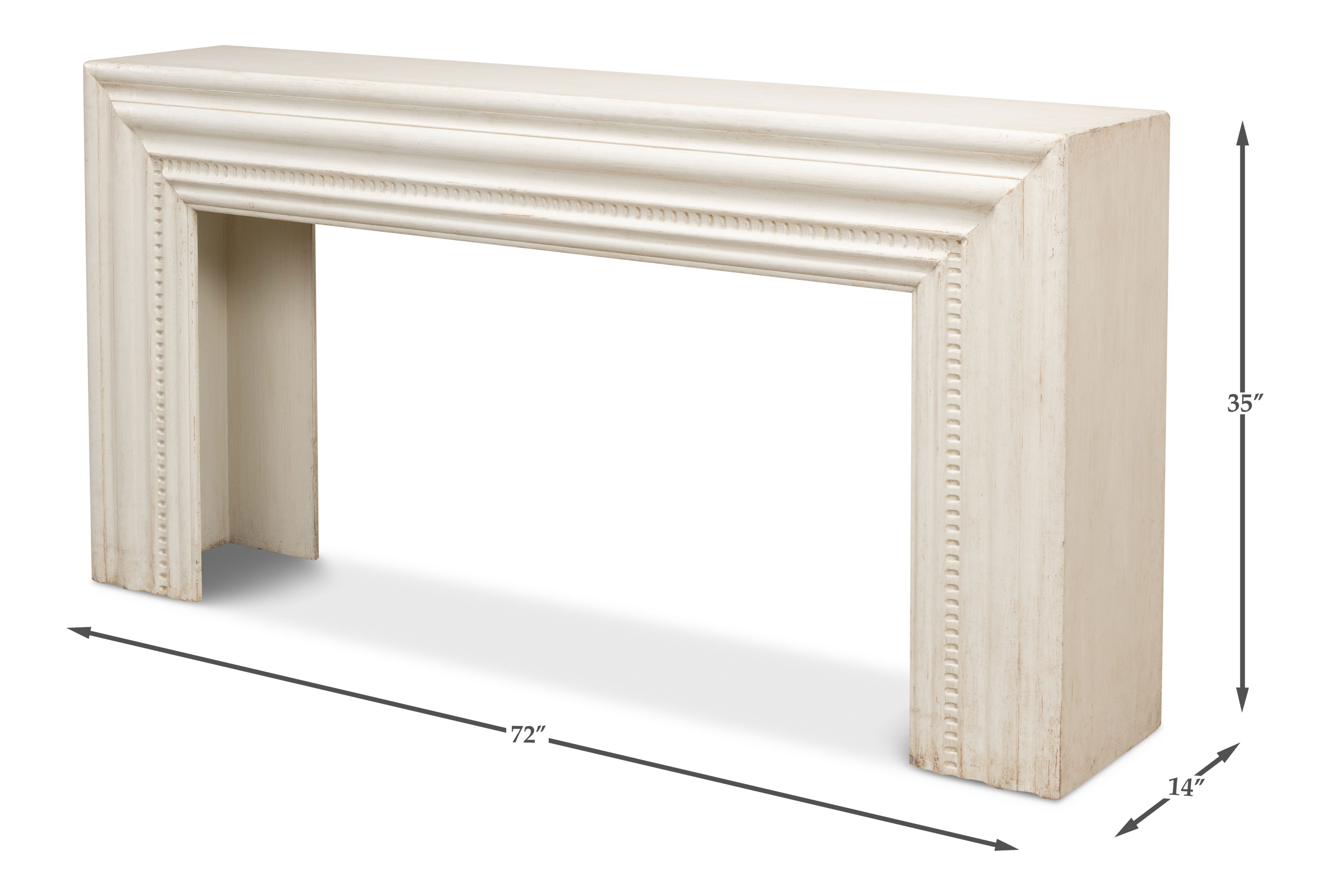 Mantel Console, Antique White large image 
