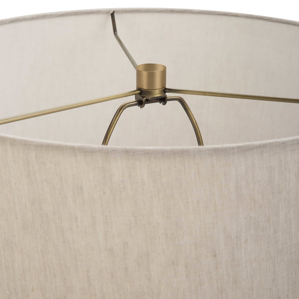 Gravitas Elegant Brass & Stone Lamp, Table Lamp by Uttermost, 16" width x 27.5" height x 16" depth View 8