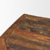 Estelle Rustic Brown Reclaimed Wood Bench, Benche by Mercana, 55" length x 16" width x 18" height thumbnail 9
