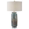 Olesya Swirl Glass Table Lamp, by Uttermost, 16" width x 30.25" height x 16" depth thumbnail 1