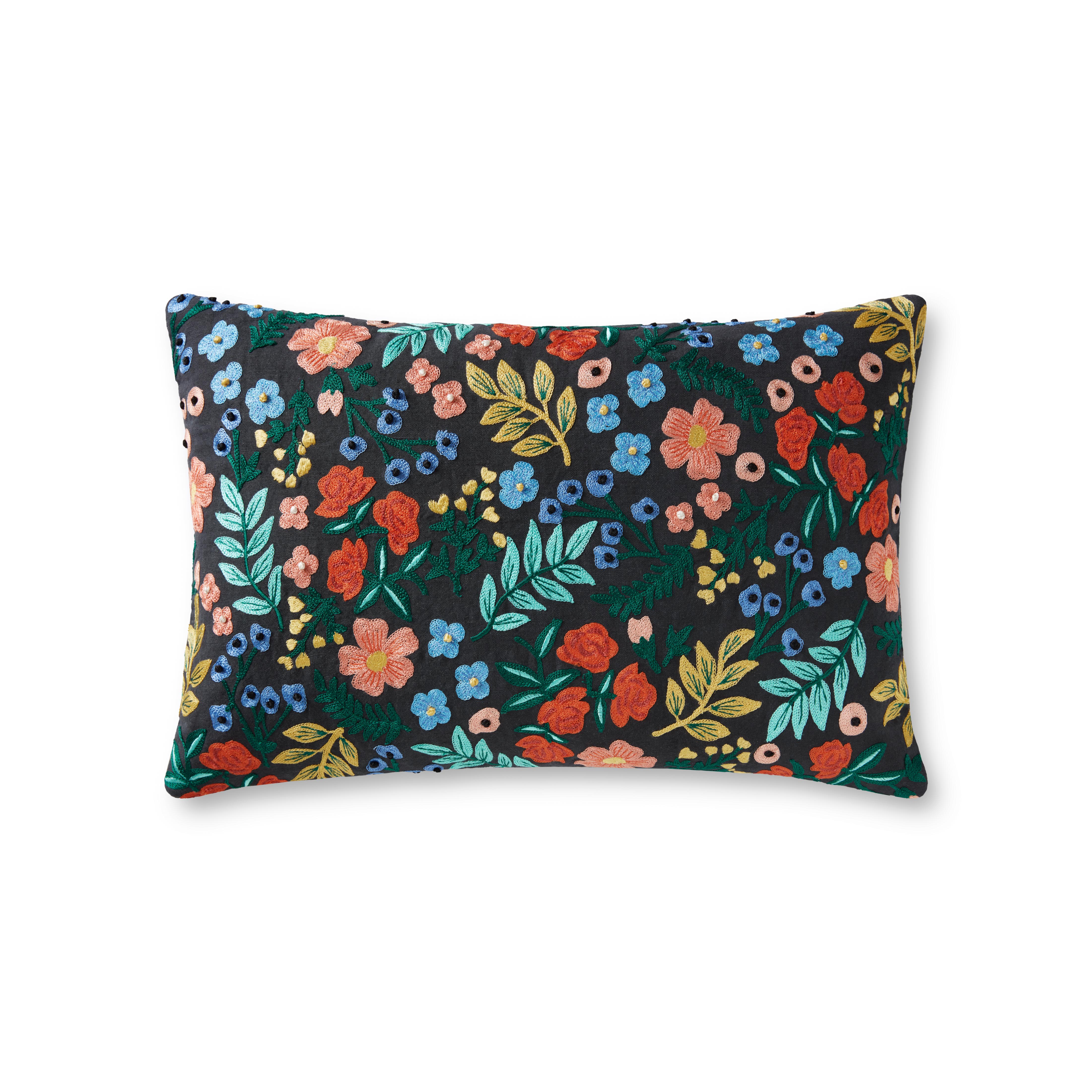 Rifle Paper Co. x Loloi Pillows Pillow, Decorative Pillow, 13" length x 21" width View 1