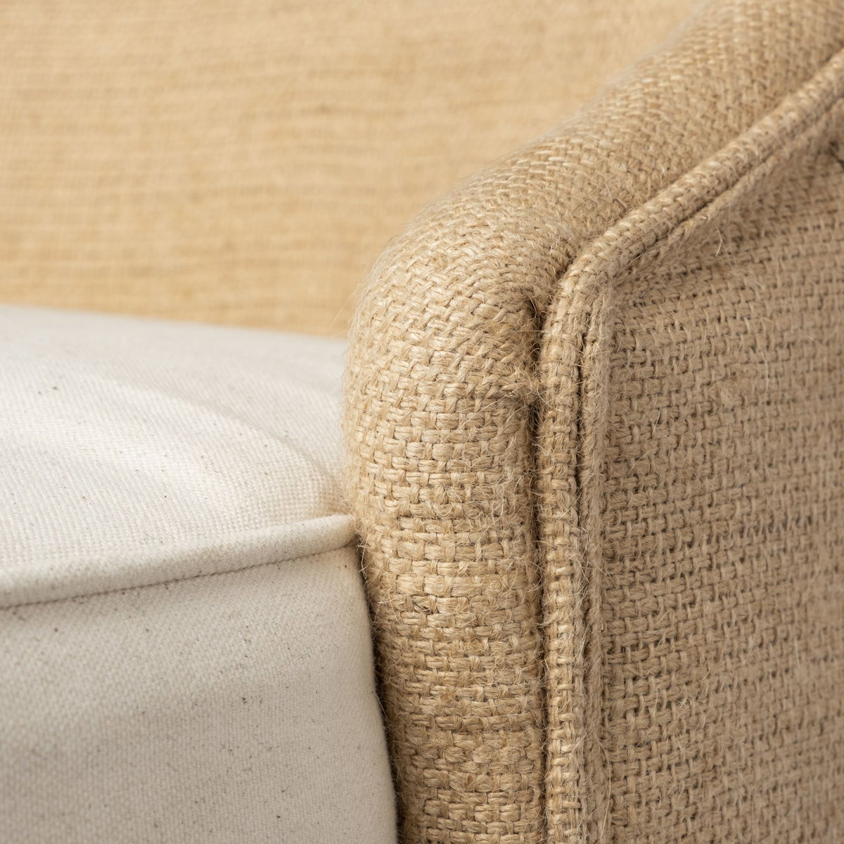 Monmouth Low Back 30in Seat Bar Stool | Cream Fabric with Brown Wood, Counter & Bar Stool by Mercana, 20.5" length x 21" width x 35.75" height View 7