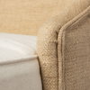 Monmouth Low Back 30in Seat Bar Stool | Cream Fabric with Brown Wood, Counter & Bar Stool by Mercana, 20.5" length x 21" width x 35.75" height thumbnail 7