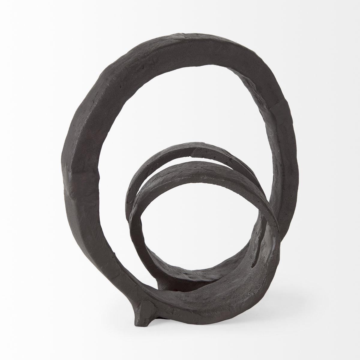 Stanislaw II Black Metal Infinite Ribbon Sculpture, Decorative Object by Mercana, 8.27" length x 4.72" width x 8.27" height View 8