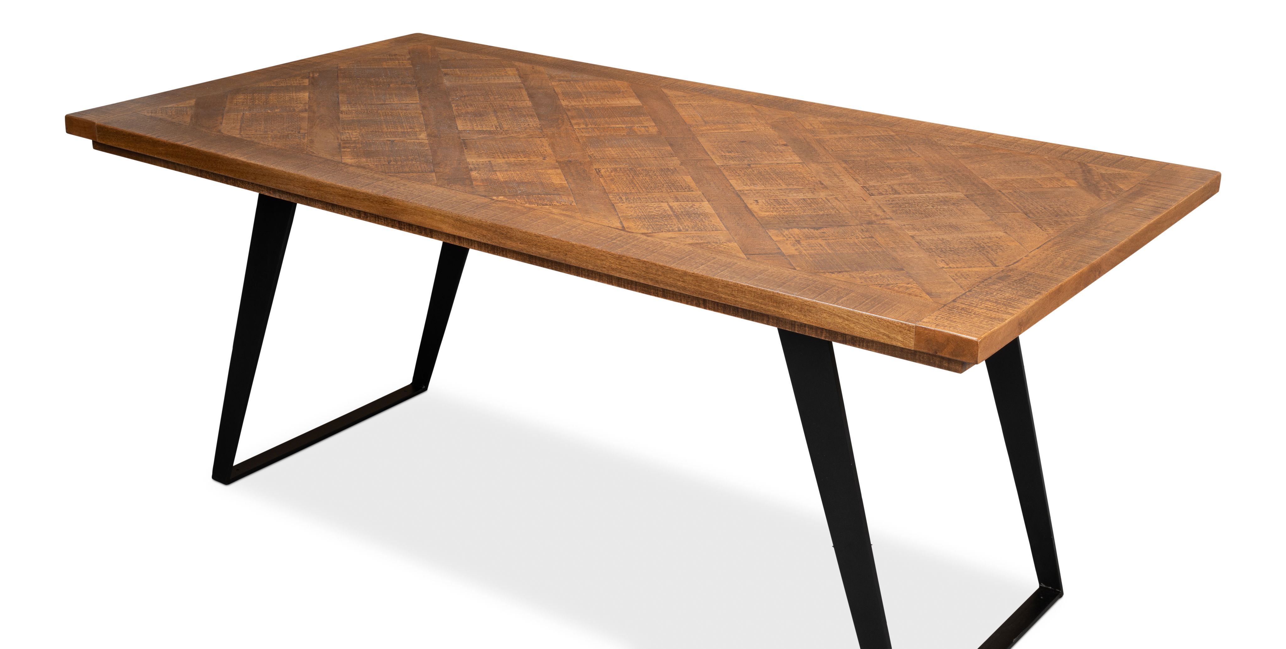 Paige Parquet Top Dining Table large image 
