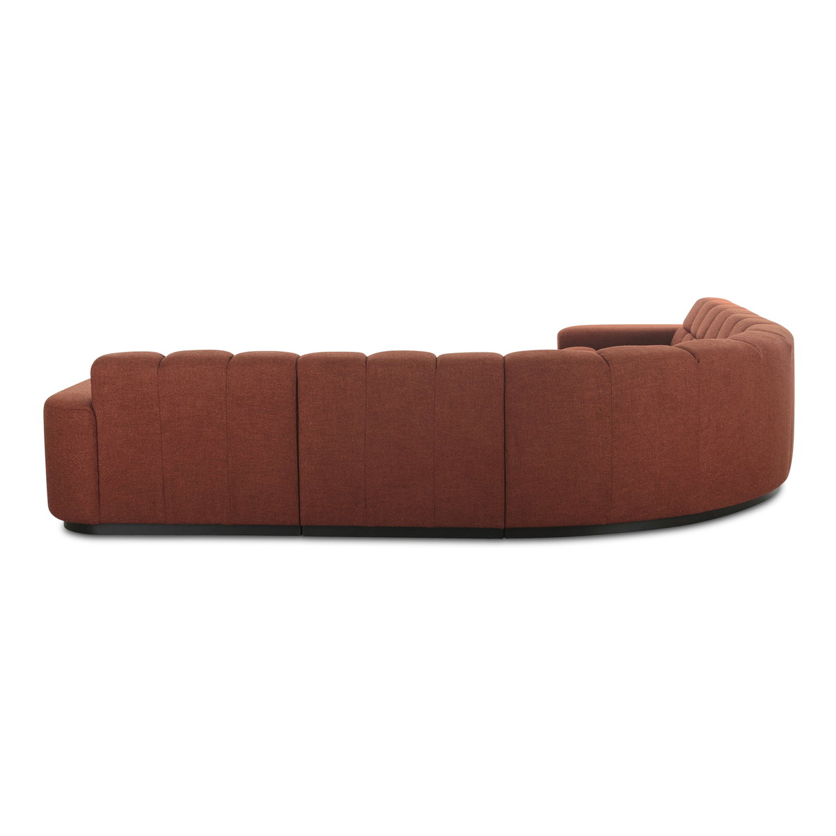 Roman L-shaped Sectional Rust, Sectional Sofa by Moe's Home, 118" width x 26.5" height x 118" depth View 5