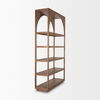 Bela Arched Shelving Unit Medium Brown Wood, Shelving & Bookcase by Mercana, 47" length x 16" width x 85" height thumbnail 7