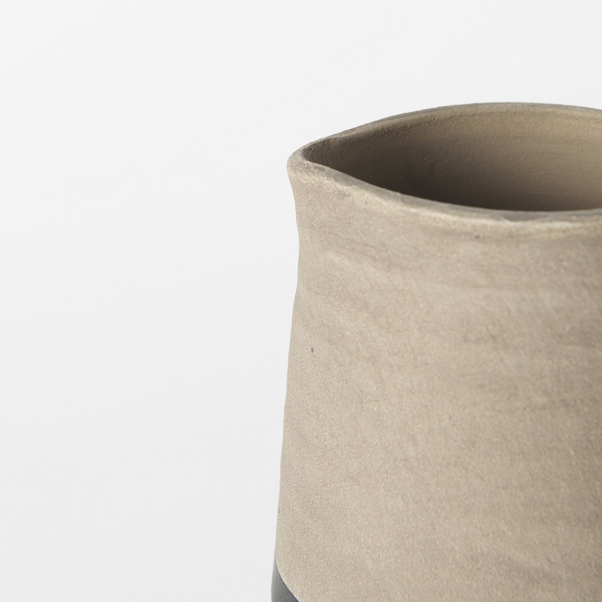Garand Small 13H Two-Toned Black/Natural Ceramic Jug, Decorative Jar by Mercana, 6.3" length x 4.53" width x 10.24" height View 11