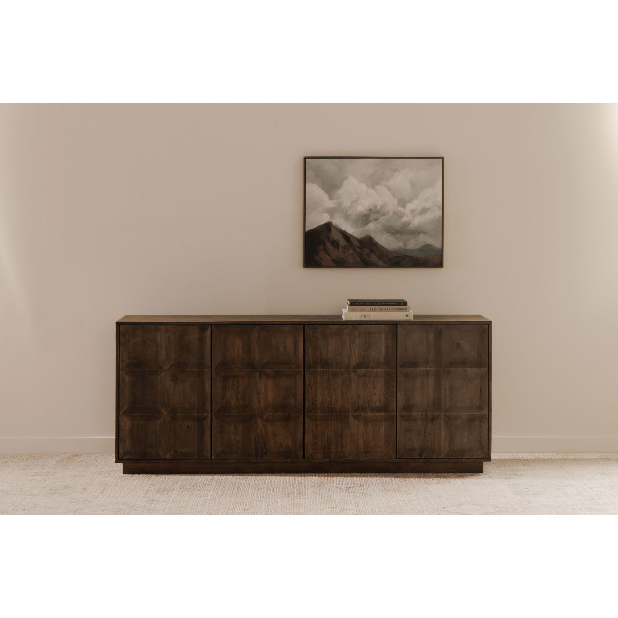 Bowen Sideboard Deep Brown, Cabinets & Sideboard by Moe's Home, 72" width x 30" height x 18" depth View 10