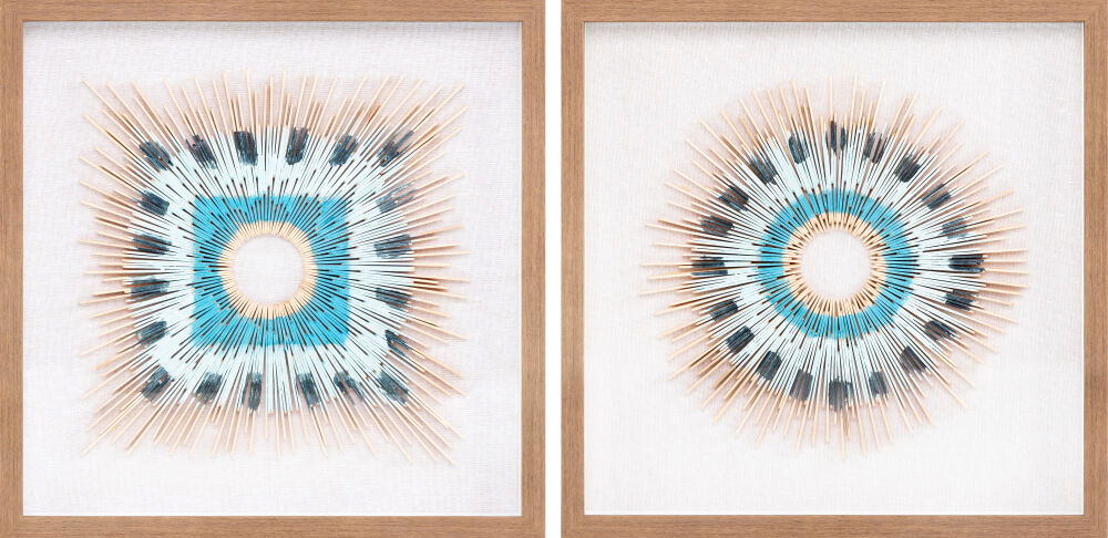 Chromatic Framed Art, Painting by Surya, 18" width x 18" height