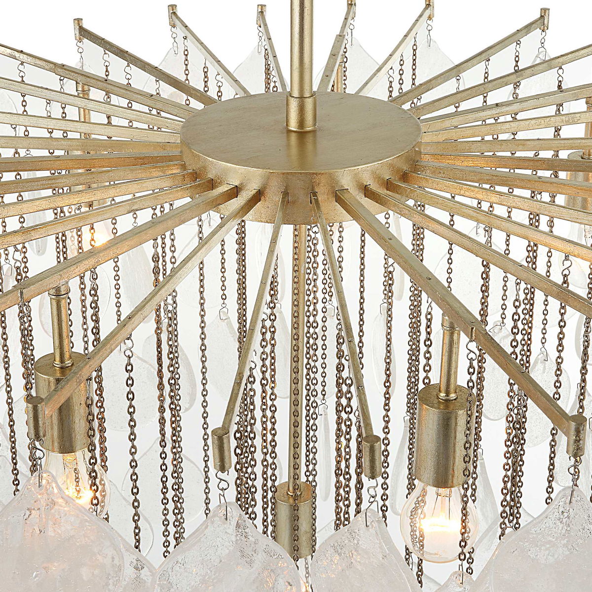 Goccia 8 Light Tear Drop Glass Pendant, by Uttermost, 38" width x 27.25" height x 38" diameter x 38" depth View 6