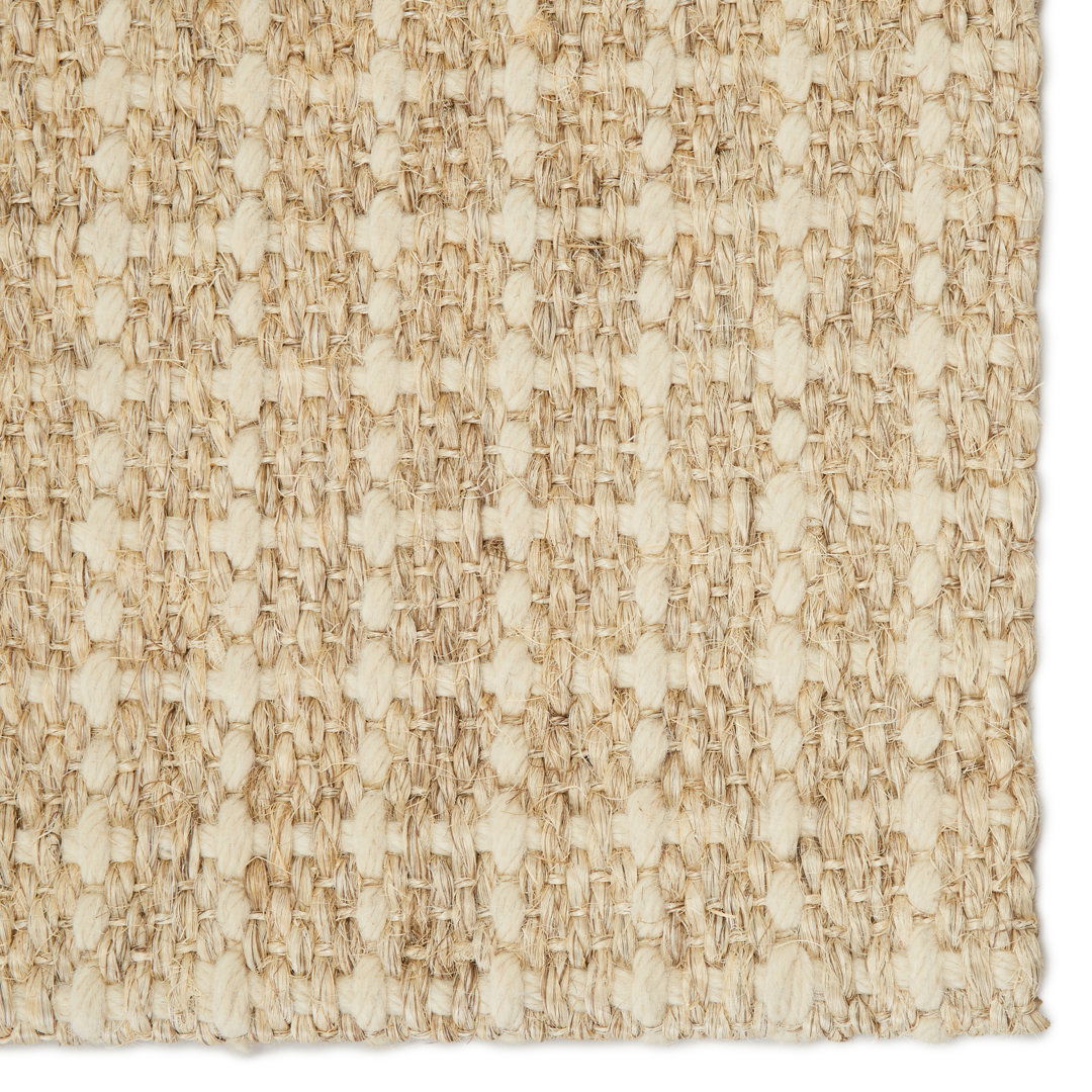 Handmade Handwoven Beige Area Rug large image 