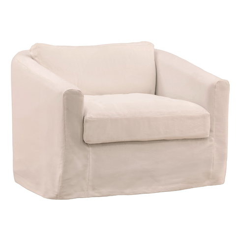 Violeta Sofa Chair Slipcover Natural