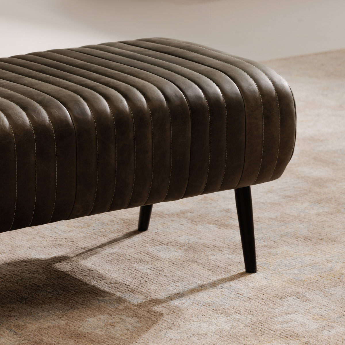 Endora Bench Charred Olive, Benche by Moe's Home, 59" width x 16.5" height x 19" depth View 7