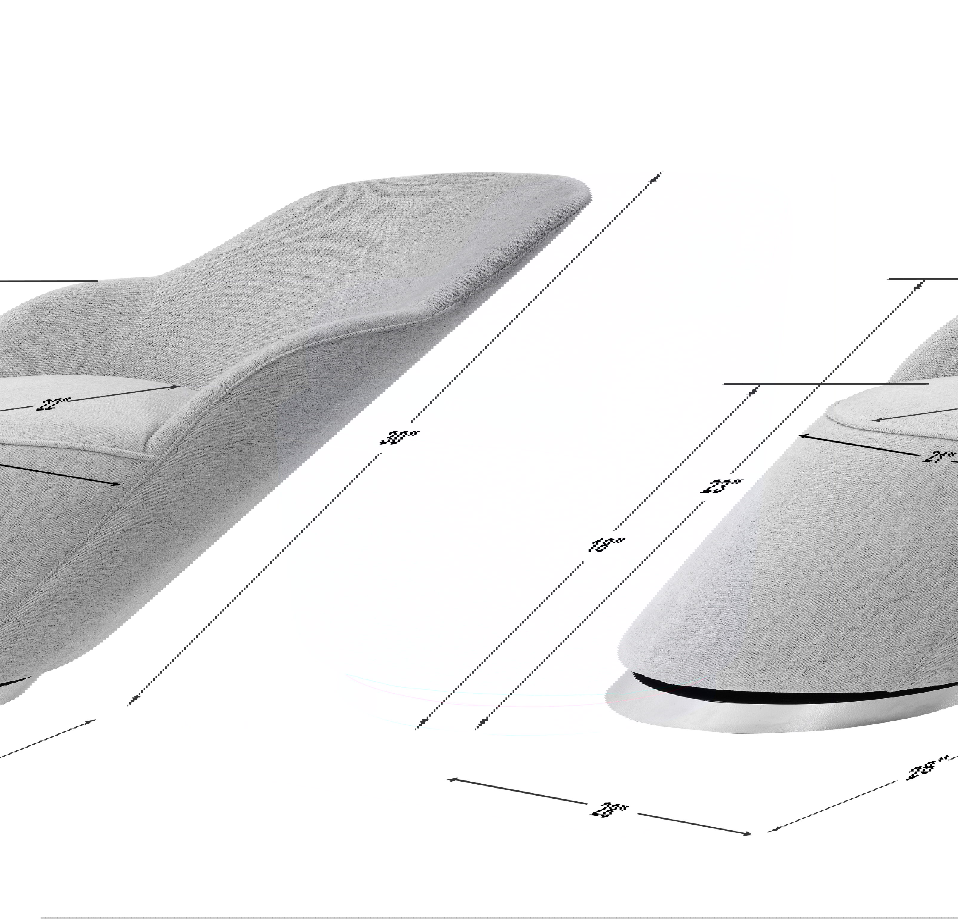 Hobart Casual Swivel Chair, Furniture by Uttermost, 28" width x 30" height x 28" depth View 3