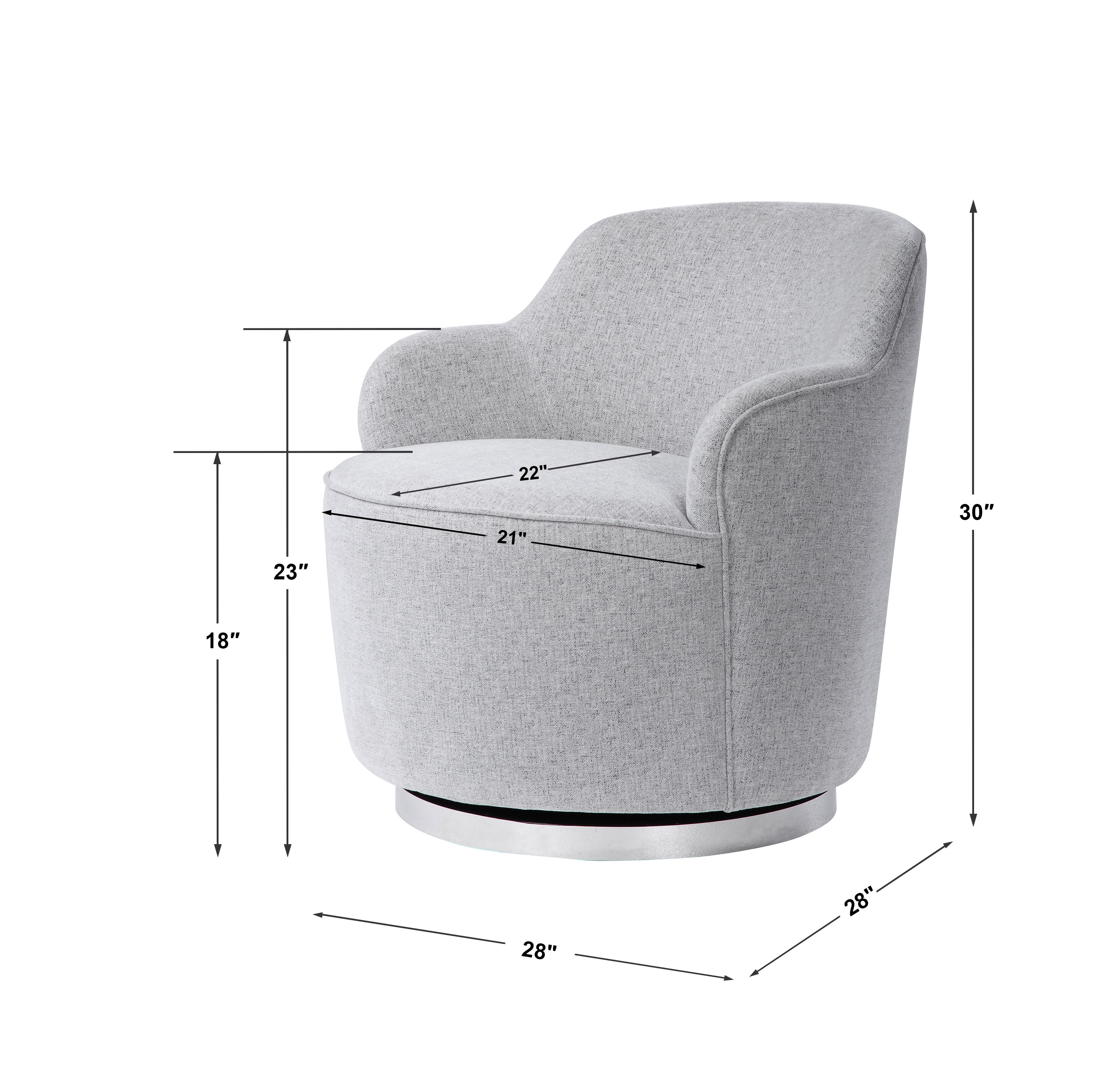 Hobart Casual Swivel Chair large image 