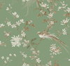 Bird & Blossom Chinoserie Green Wallpaper, by York Wall, 27' length x 2'3" width x 0.02" depth thumbnail
