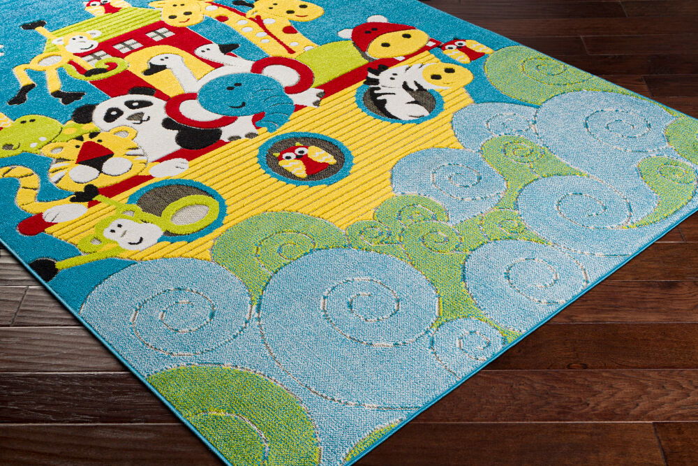 Kindergarten Machine Woven Rug, by Surya, 7' length x 5'3" width