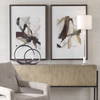 Burgundy Interjection Abstract Prints Set/2, Art by Uttermost, 26.5" width x 39.5" height x 2.12" depth thumbnail 2