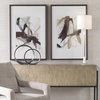 Burgundy Interjection Abstract Prints Set/2, Art by Uttermost, 26.5" width x 39.5" height x 2.12" depth thumbnail 2