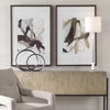 Burgundy Interjection Abstract Prints Set/2, Painting by Uttermost, 26.5" width x 39.5" height x 2.12" depth thumbnail 2