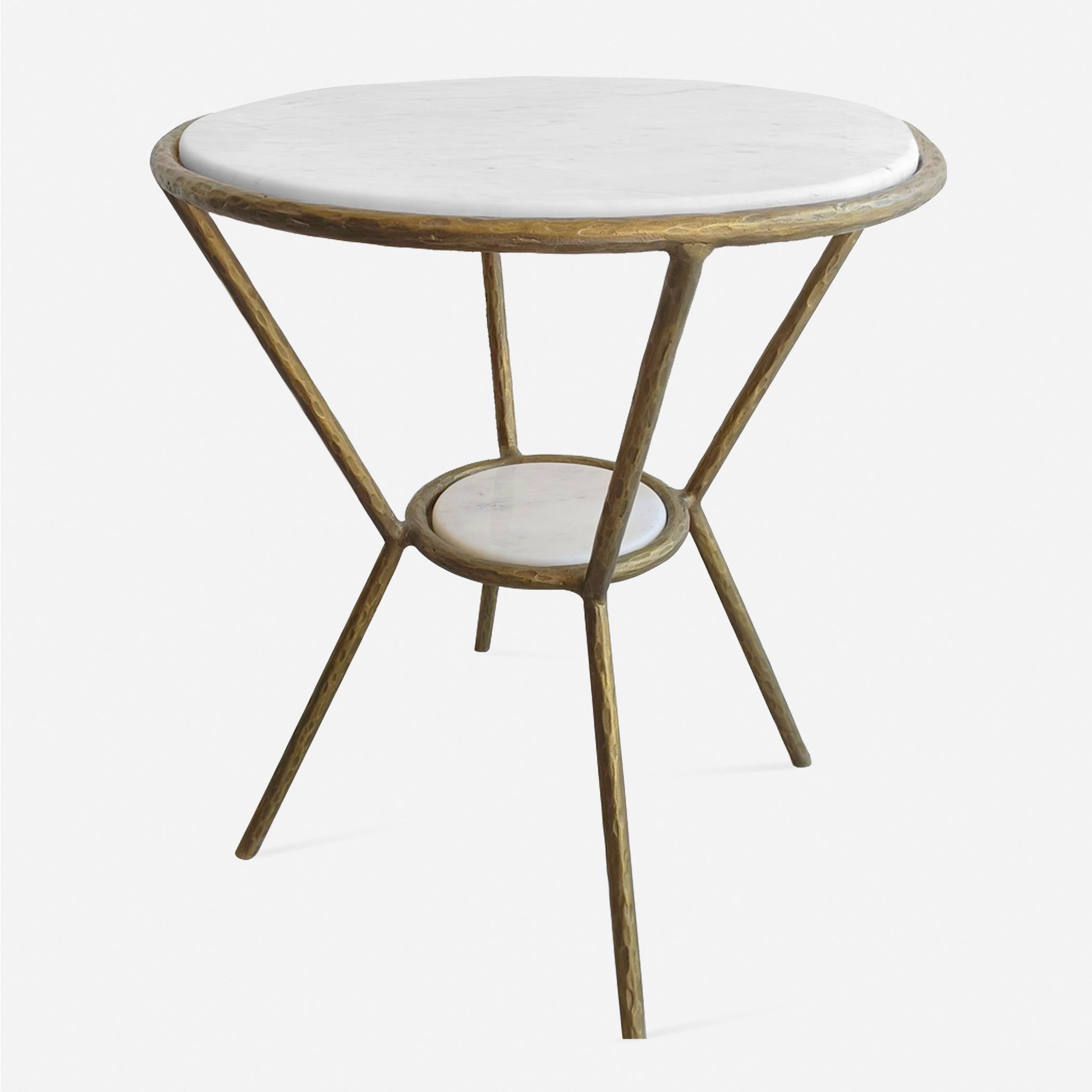 Refuge Round White Side Table large image 