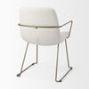 Sawyer Solid Back Dining Side Chair | Cream Fabric with Gold Metal, Dining Chair by Mercana, 22.44" length x 24.8" width x 34.65" height thumbnail 6