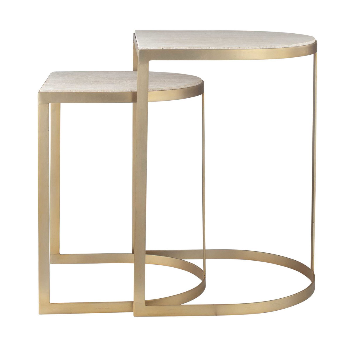 Lindon Travertine Nesting Tables Set/2, Side & End Table by Uttermost, 17.25" width x 24.25" height x 17.25" depth View 7